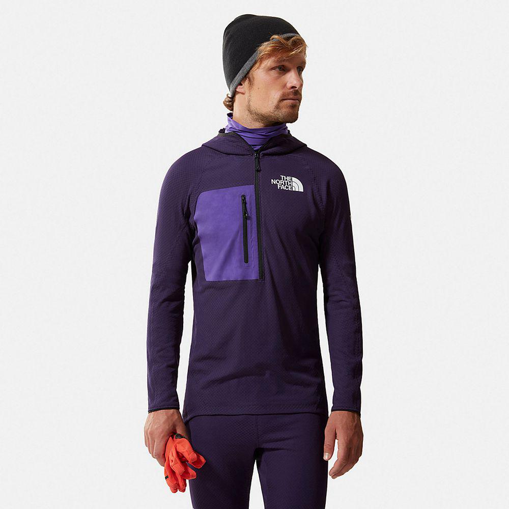 The North Face Amk L2 ½ Zip Futurefleece Ανδρικα Πουλόβερ - Μαυρα Μωβ (JXSE35841)